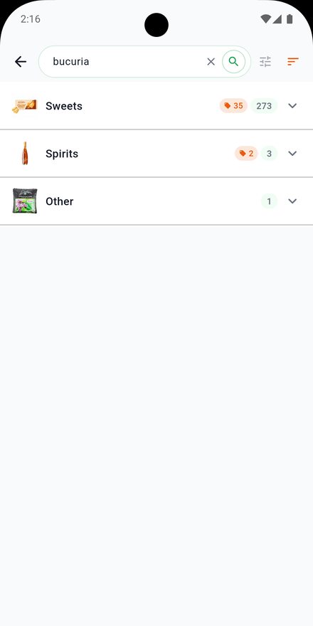 Search and browse grocery deals in the redu app
